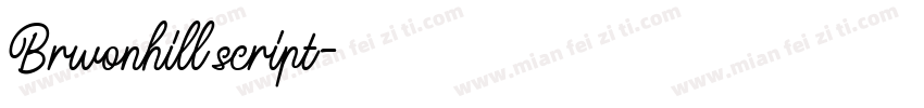 Brwonhill script字体转换